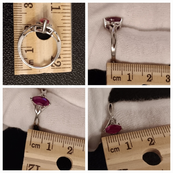 ❗️LAST DROP! 10K White Gold Ring Kay Jewelers Lab Ruby Diamonds Solid real 10kt - Picture 2 of 8